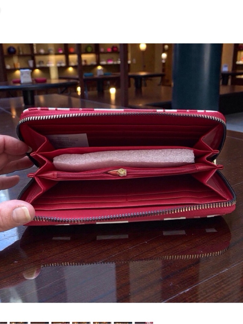 London Fog Ada Signature Zip Around Wallet (Brick Red) NWT - Picture 4 of 10